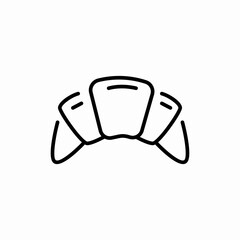 croissant delicious snack icon sign vector