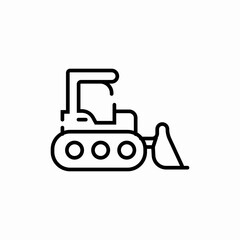 road bulldozer icon sign vector