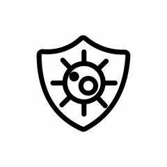 virus protect icon sign vector