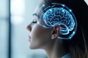 An abstract depiction of brain waves emanating from a serene individual, symbolizing the power of meditation and mindfulness for enhancing mental clarity.