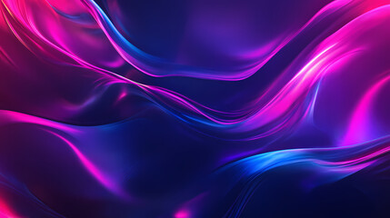 Obraz premium Dark purple pink blue color gradient background blurred neon color flow, grainy texture effect, futuristic banner design. Neon Light Art. Illustration