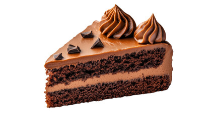chocolate cake isolated on transparent background