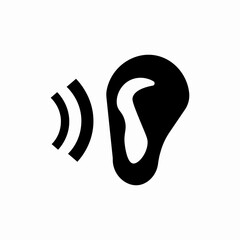 hearing loss icon sign vector
