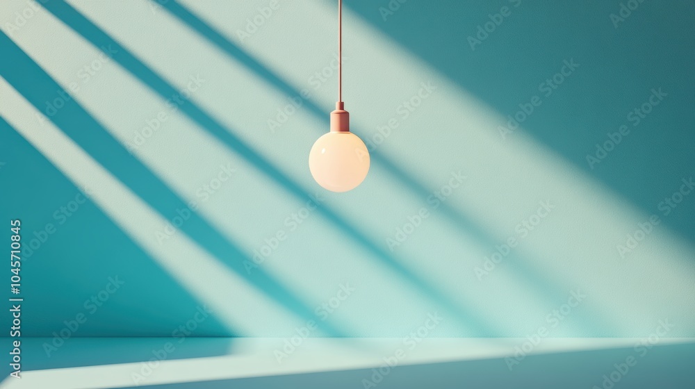 Poster a single lightbulb illuminates a room, casting shadows that take on symbolic forms and distort the p