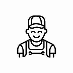 male plumber icon sign vector