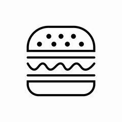 lunch burger icon sign vector