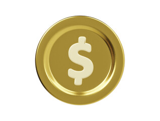 Dollar icon 3d render illustration