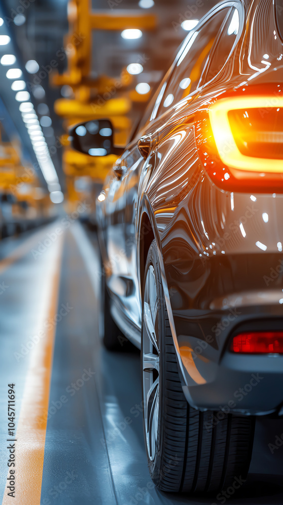 Poster exploring the intricate design of automotive manufacturing a close-up on precision engineering in th