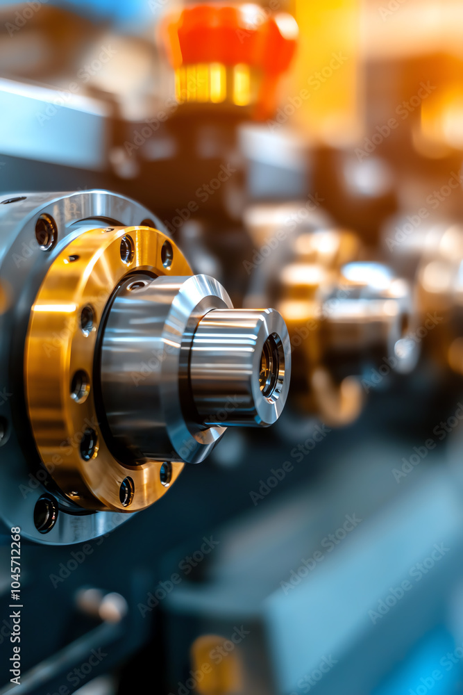 Poster precision engineering exploring advanced components in modern manufacturing processes