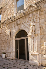  Entrance to the Giovene Palace in Molfetta, Apulia, Italy