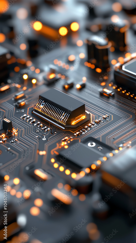 Poster exploring the intricate world of circuit boards a close-up on technology and innovation in electroni