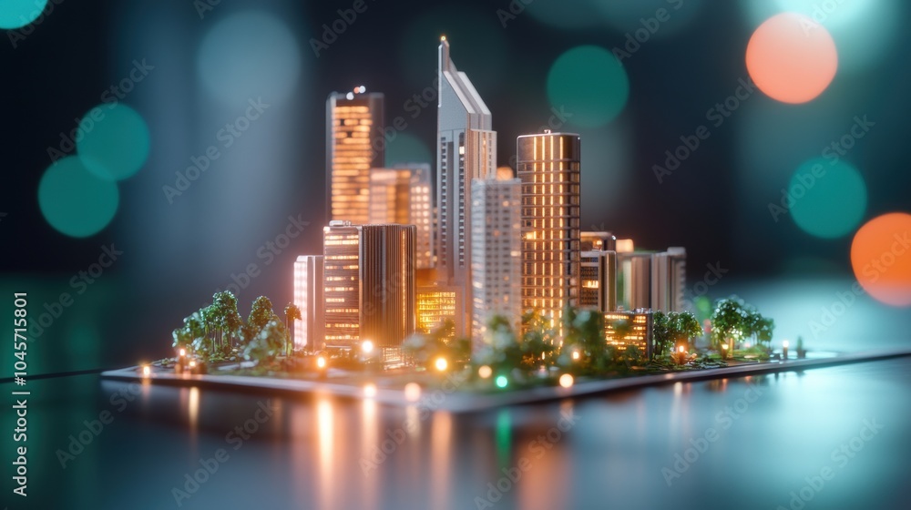 Aufkleber a concept image showcasing a miniature cityscape built from flash drives, symbolizing the immense st