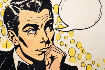 A person deep in thought, represented by a thought bubble above their head