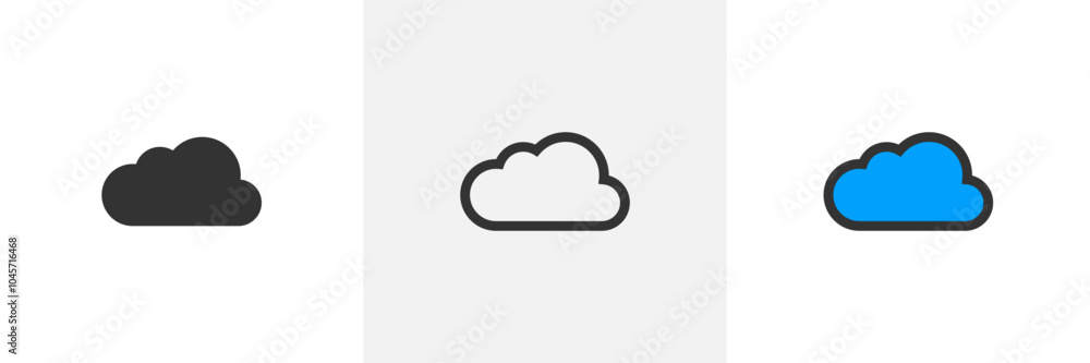 Poster cloud icon vector for web and mobile app. cloud sign and symbol