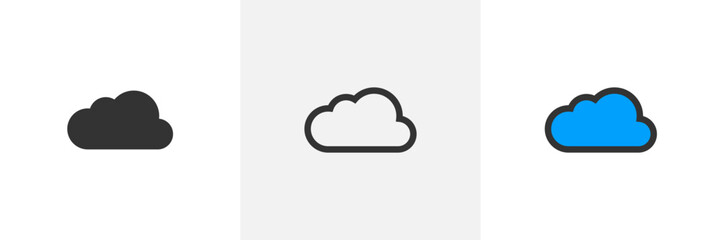 Cloud icon vector for web and mobile app. cloud sign and symbol