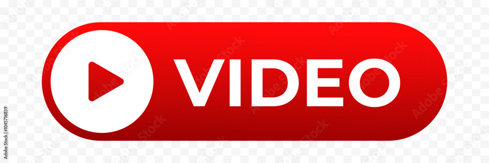 Poster minimalist red play video button symbol. red play button design.