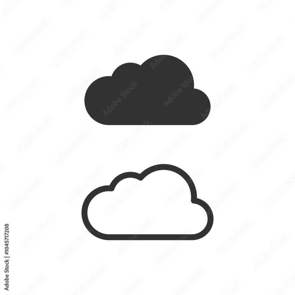 Poster cloud icon vector for web and mobile app. cloud sign and symbol