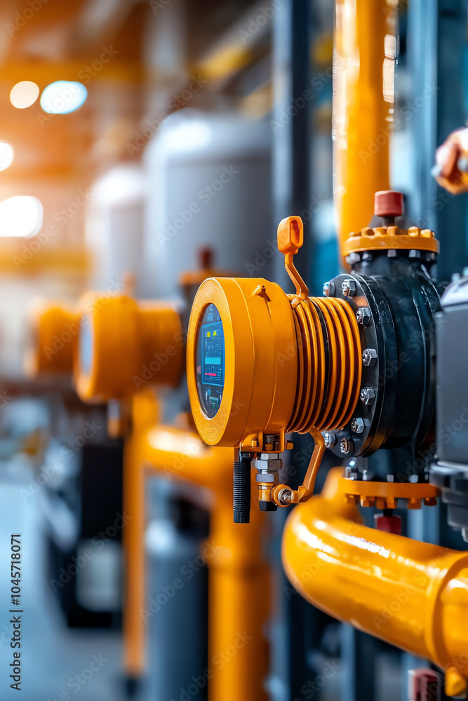 Poster precision engineering in industrial automation highlighting advanced measurement technology in moder