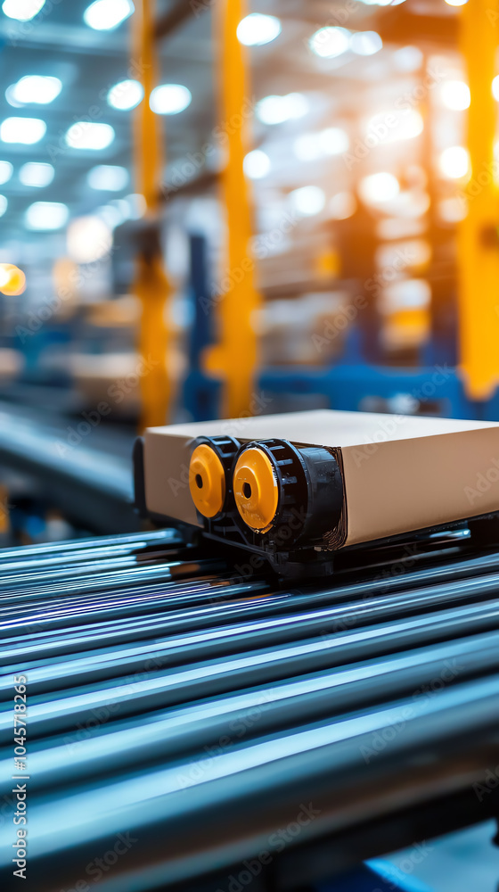 Poster streamlined automation enhancing efficiency in industrial conveyance systems with advanced technolog