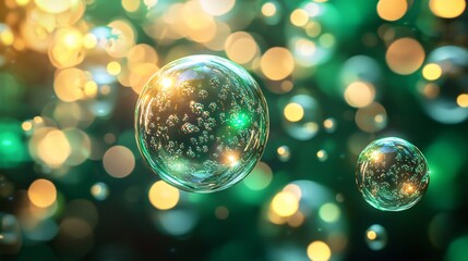 Floating Green Algae in Light