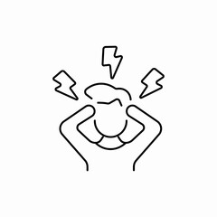 stress or anxiety icon sign vector