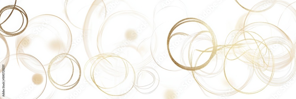 Fototapete delicate golden circles and light patterns intertwine, forming an elegant backdrop suitable for arti