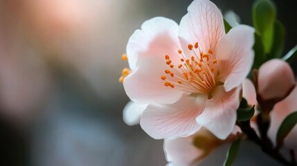 優しい光とクリエイティブなボケでソフトフォーカスされた繊細な花