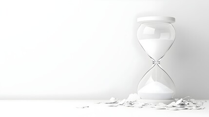 Minimalistic Hourglass Countdown - Sleek Geometric Design in Monochrome Perfect for Modern Decor and Aesthetic Projects