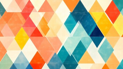 Abstract geometric background with colorful triangles.