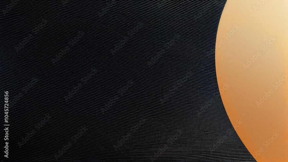 Poster a minimalist design featuring a soft orange shape against a dark textured background.