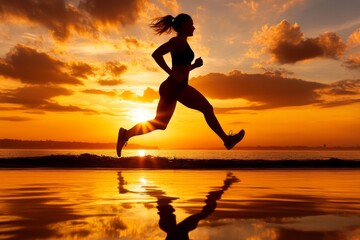 A person running on the beach at dawn, symbolizing the energy and freedom of living fully with each new day