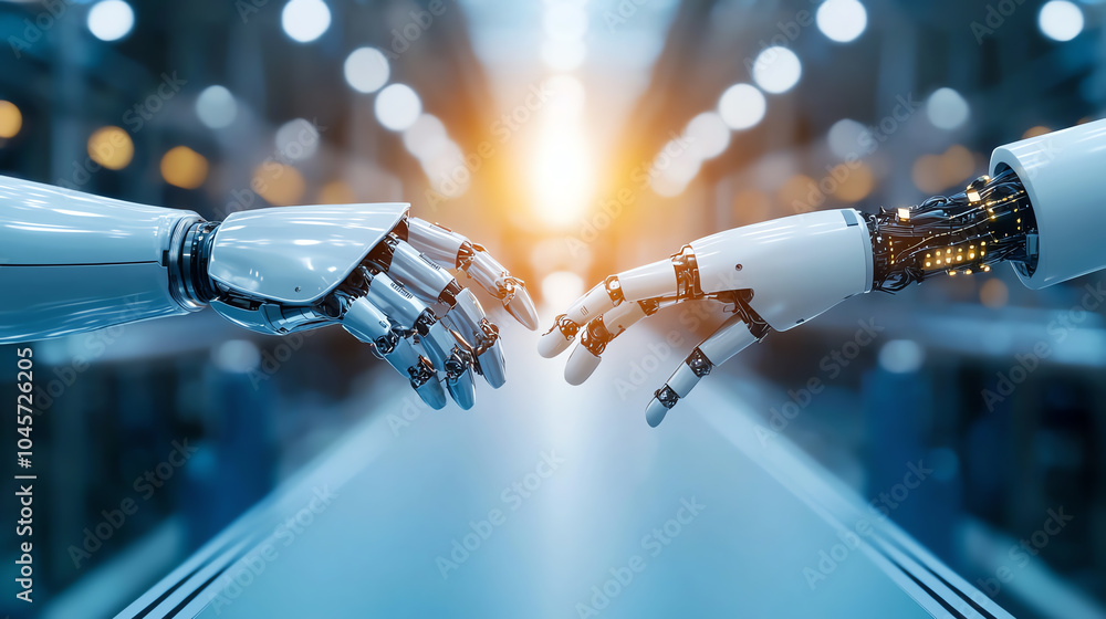 Poster the future of human-robot interaction a glimpse into advanced technology and collaboration