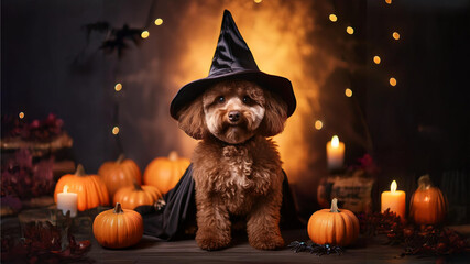 Halloween poodle