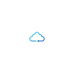 Air condition cloud shape climate line icon