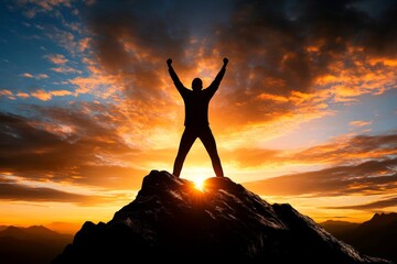 Fototapeta premium A person standing tall with confidence, shoulders back and chin raised, exuding strength and self-respect
