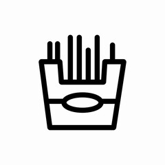 french fries icon sign vector