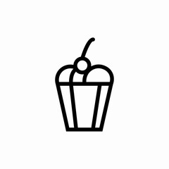 ice cream cocktail icon sign vector