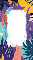 Vibrant floral frame