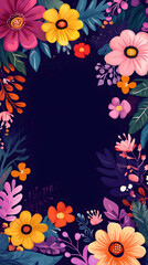 Obraz premium Floral frame design