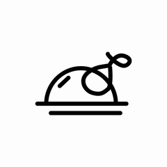 roast chicken icon sign vector