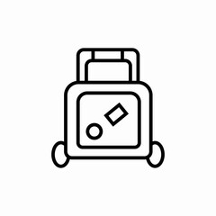 smart luggage icon sign vector