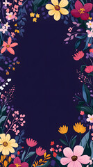 Obraz premium Floral border design
