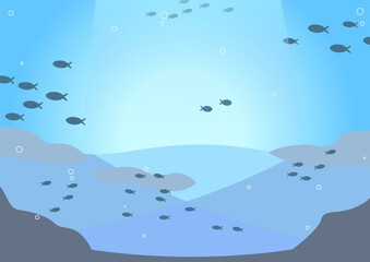 背景に使える水中のイラスト