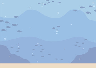 背景に使える水中のイラスト