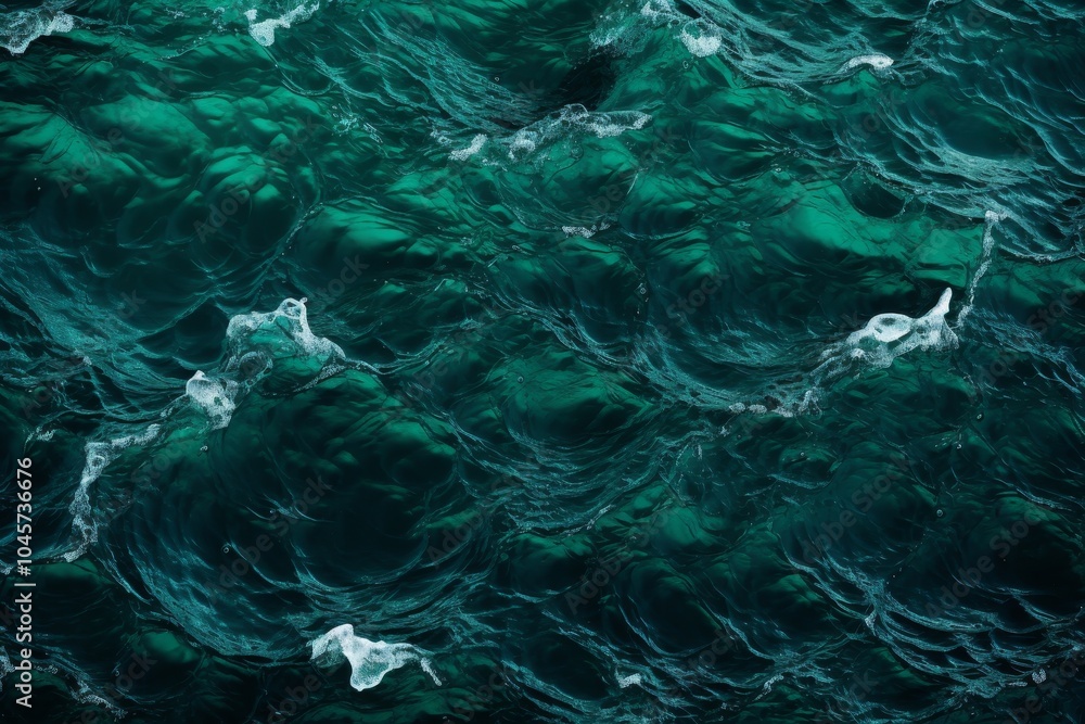 Poster abstract emerald green wave texture creating beautiful shapes against a clean background