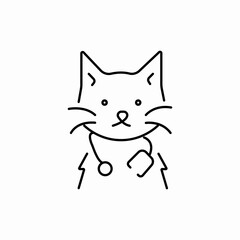 cat doctor icon sign vector