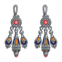 Fine Berber Earrings Algerian jewelry 