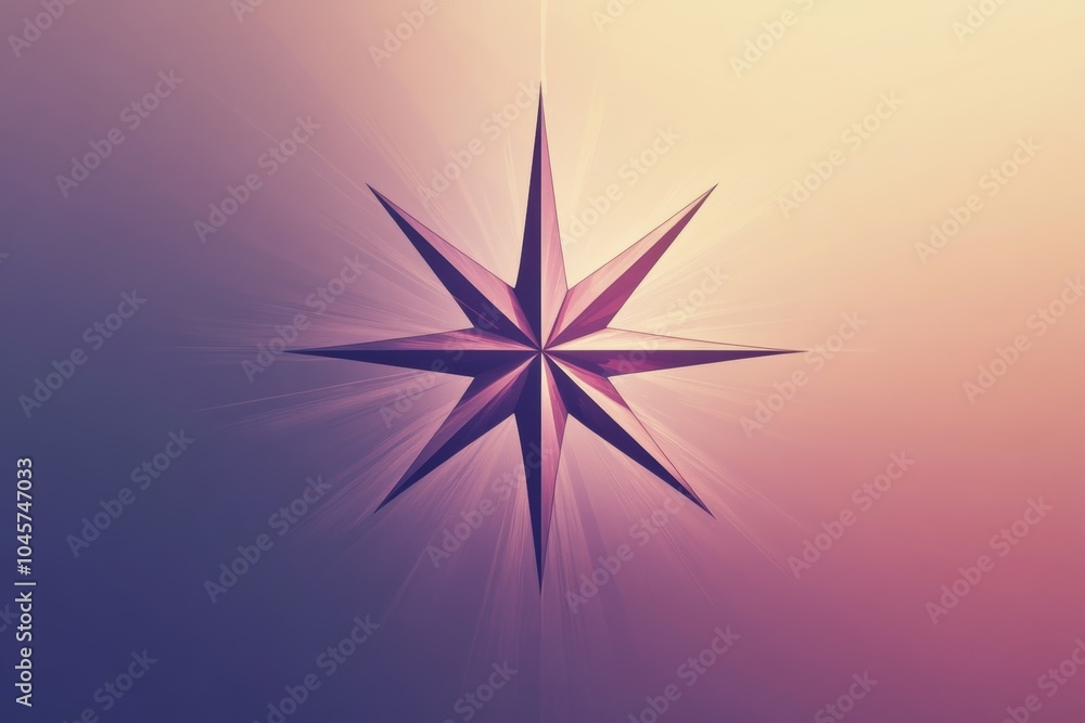 Fototapete this compass rose showcases a geometric design with clean edges and a strong central point, suitable