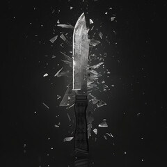 Knife with Splintering Glass Effect
