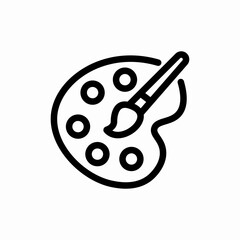 artist palette icon sign vector
